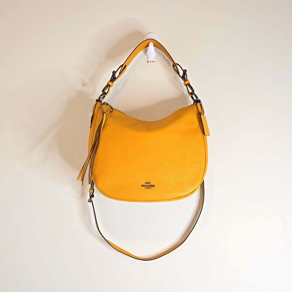 Coach Mustard Yellow Two Way Hobo Bag